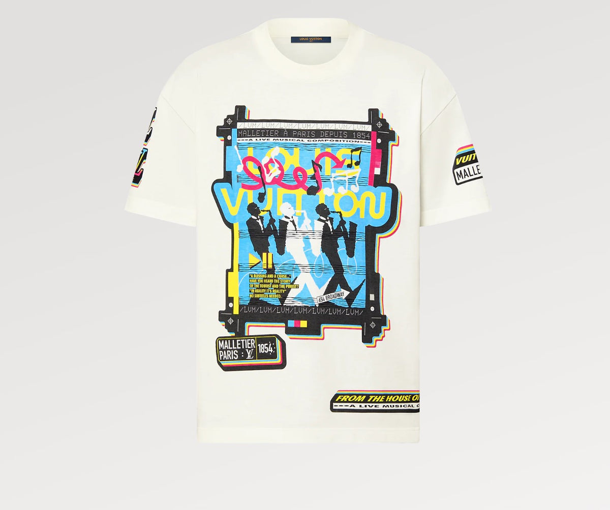 LOUIS VUITTON JAZZ FLYERS WHITE T-SHIRT – e-Outlet