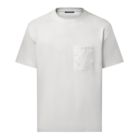 LOUIS VUITTON MONOGRAM NYLON DETAILS MEN WHITE T-SHIRT