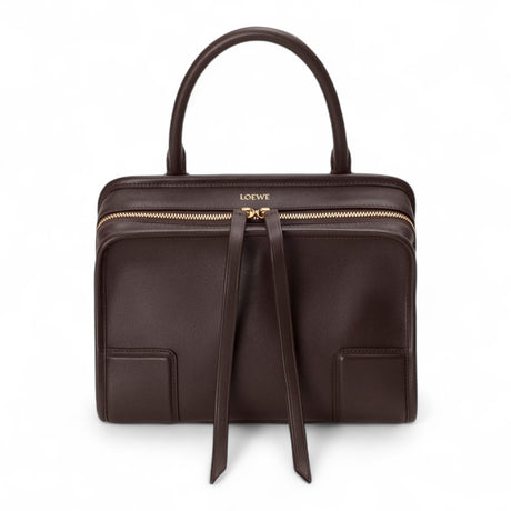 LOEWE SMALL AMAZONA 180 SOFT CALFSKIN WOMEN DARK BROWN BAG
