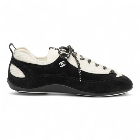 CHANEL VELVET CALFSKIN & MIXED FIBERS WOMEN BLACK SNEAKERS