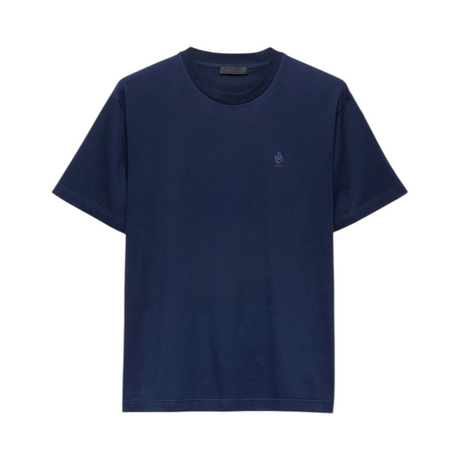PRADA COTTON T POLO MEN BLUE T-SHIRT