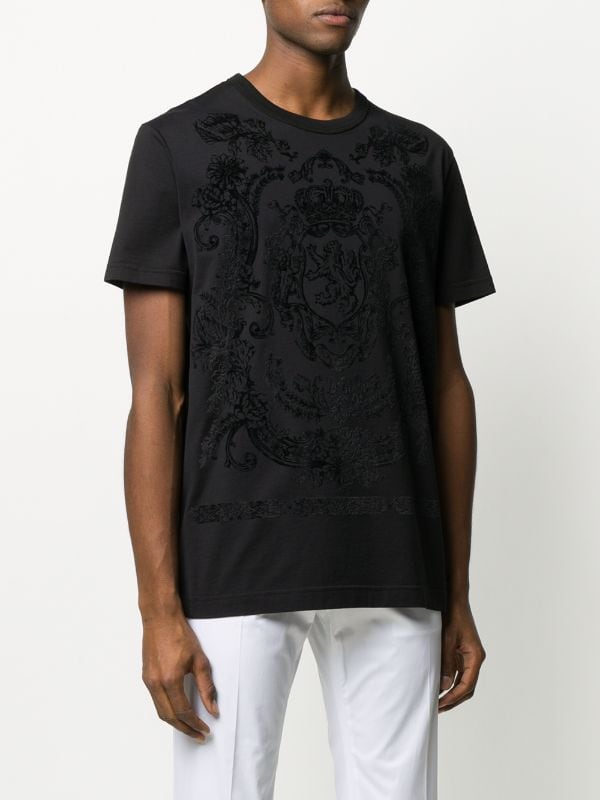 DOLCE & GABBANA à motifs en jacquard BLACK T-SHIRT (6288658038935)