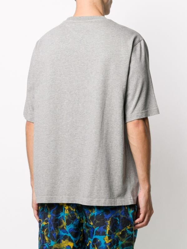 KENZO LOGO PRINT COTTON GREY T-SHIRT (6421564194967)