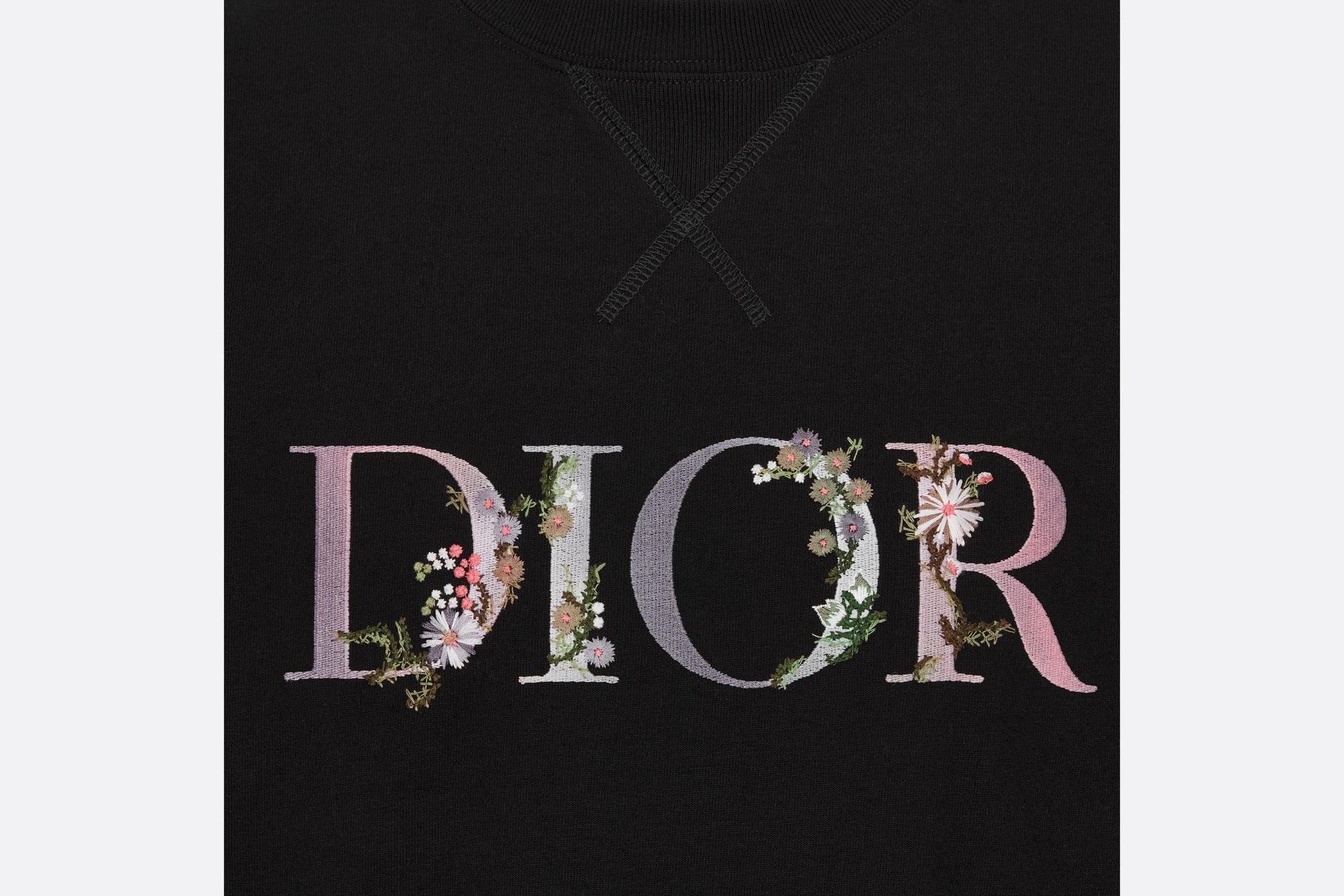 TShirt White Cotton Jersey with Melothesia Motif  DIOR FI