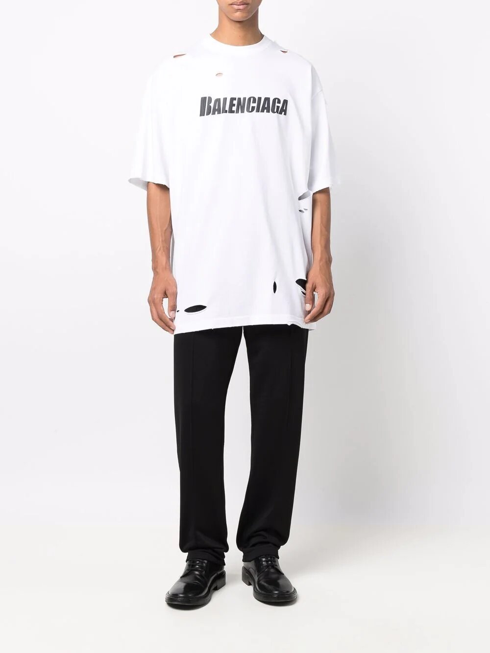 Balenciaga Boxy Logo Print Tshirt  Farfetch