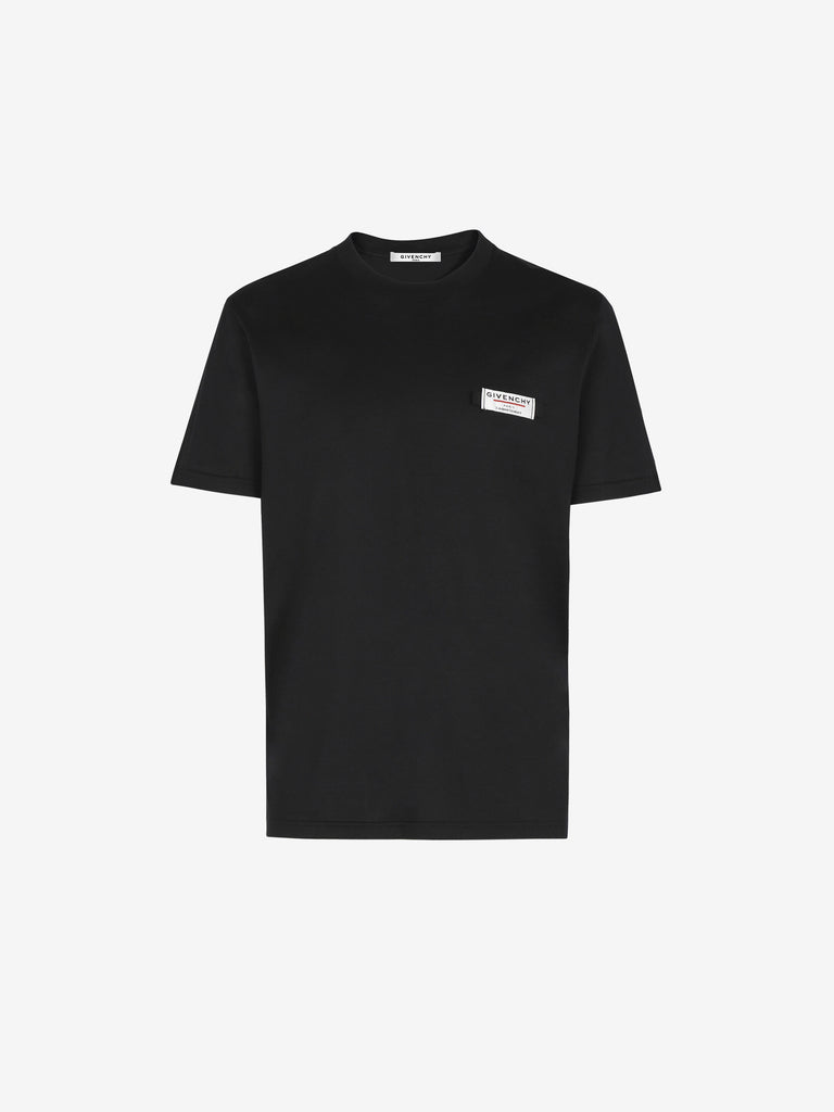 GIVENCHY LABEL PATCH BLACK T-SHIRT (6325812428951)