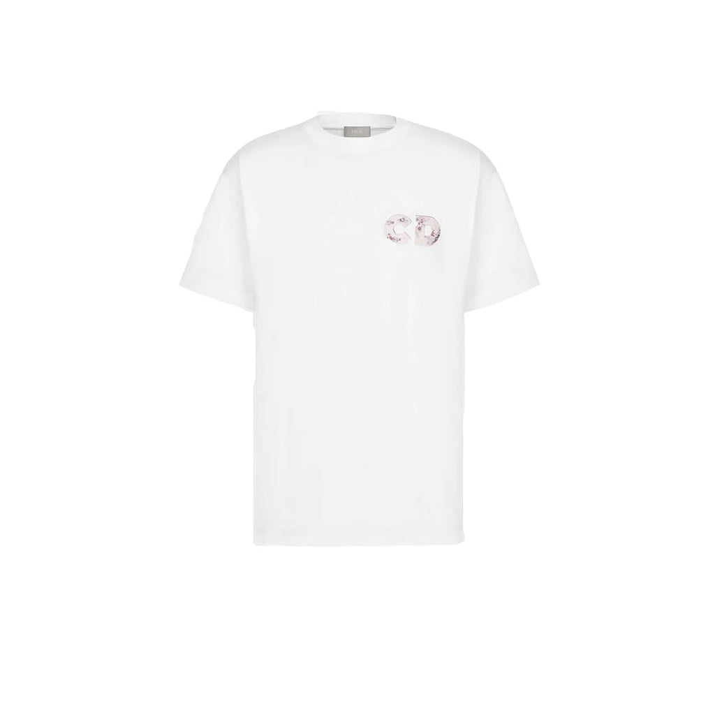 DIOR X DANIEL ARSHAM ERODED BASKETBALL WHITE T-SHIRT (6322369495191)