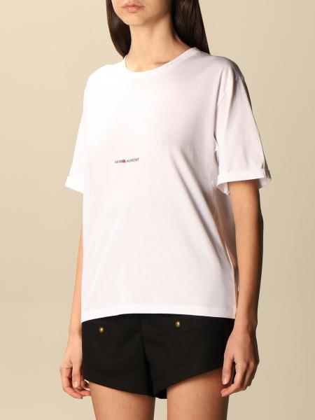 SAINT LAURENT LOGO WHITE T-SHIRT (6421985853591)