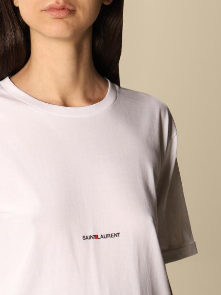 SAINT LAURENT LOGO WHITE T-SHIRT (6421985853591)