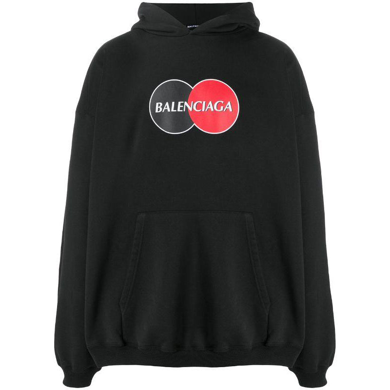 BALENCIAGA CREDIT CARD OVERSIZE BLACK HOODIE (6268816949399)