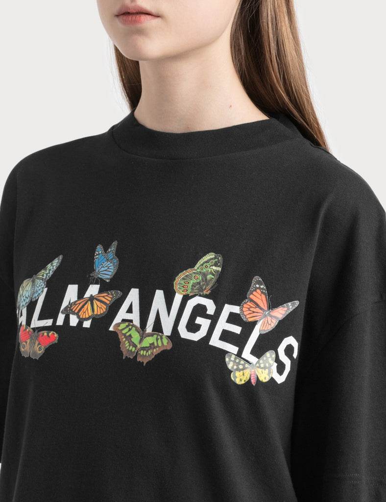 PALM ANGELS BUTTERFLY COLLEGE BLACK T-SHIRT (6421953904791)