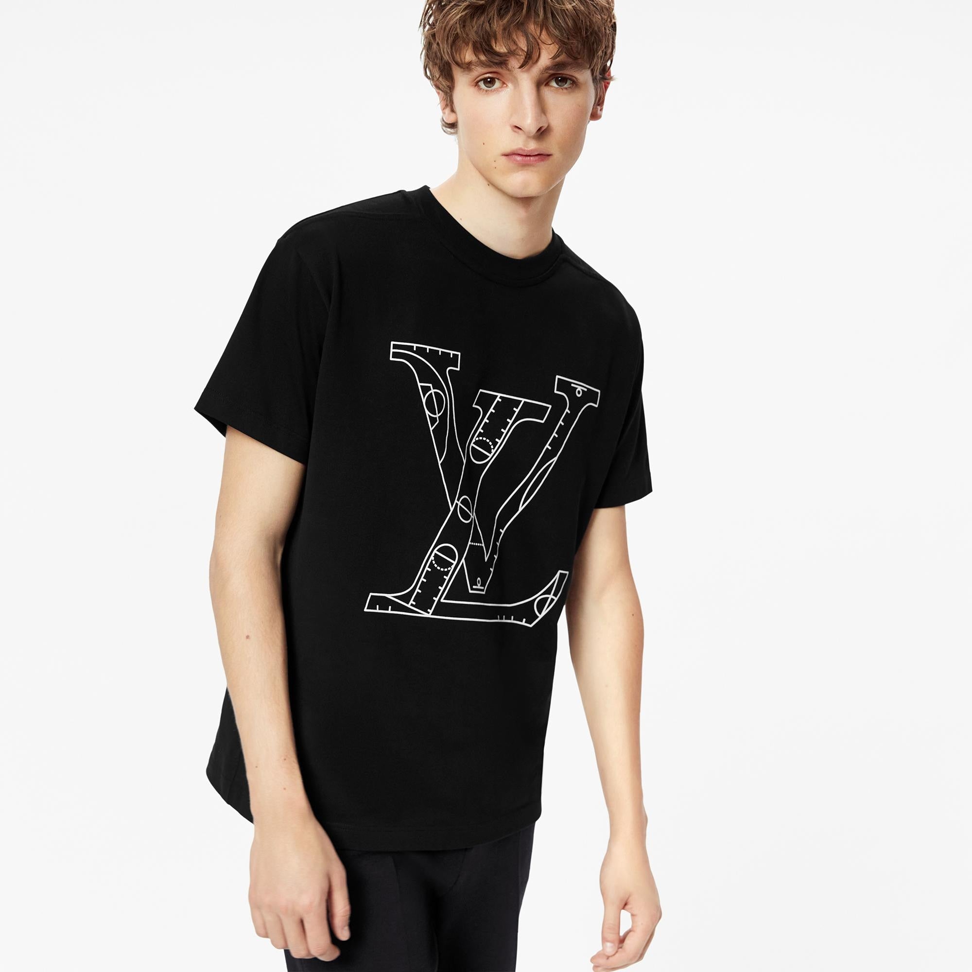 Louis Vuitton x NBA 2021 Graphic Print T-Shirt - Black T-Shirts, Clothing -  LVNBA20156