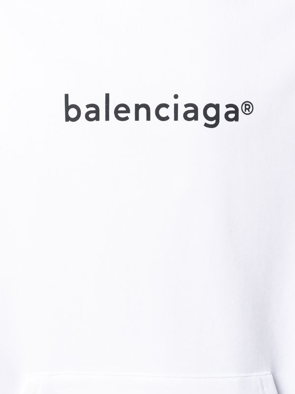 BALENCIAGA COPYRIGHT LOGO OVERSIZE WHITE HOODIE (6268815343767)