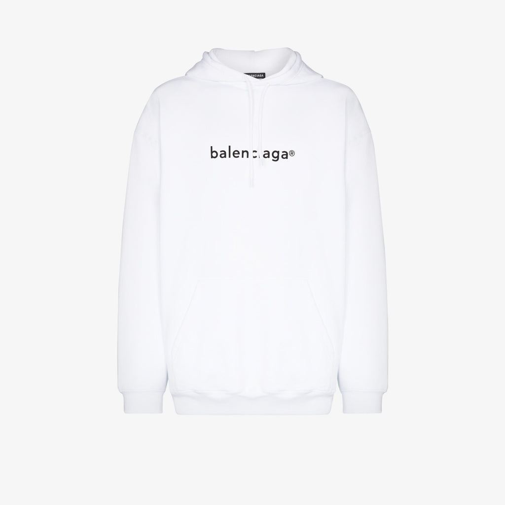 BALENCIAGA COPYRIGHT LOGO OVERSIZE WHITE HOODIE (6268815343767)