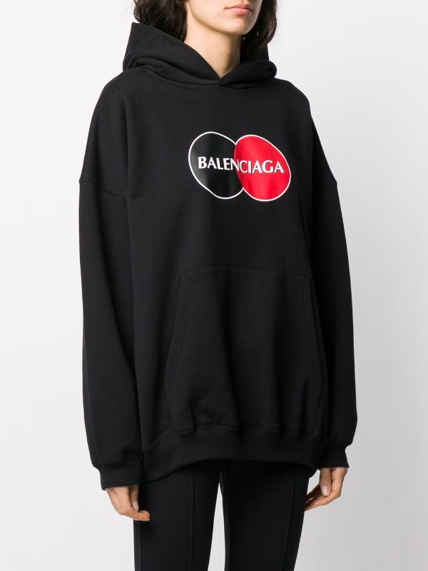 BALENCIAGA CREDIT CARD OVERSIZE BLACK HOODIE (6268816949399)