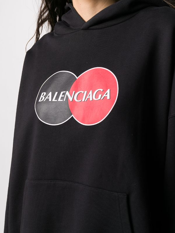 BALENCIAGA CREDIT CARD OVERSIZE BLACK HOODIE (6268816949399)