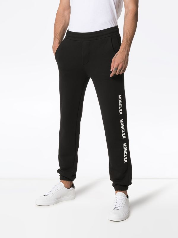 MONCLER TRIPLE LOGO BLACK SWEATPANTS (6329106432151)