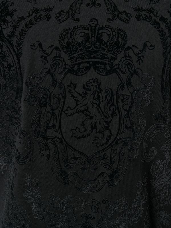 DOLCE & GABBANA à motifs en jacquard BLACK T-SHIRT (6288658038935)