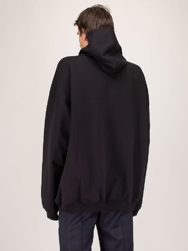 BALENCIAGA TOP MODEL BLACK HOODIE (6307325018263)