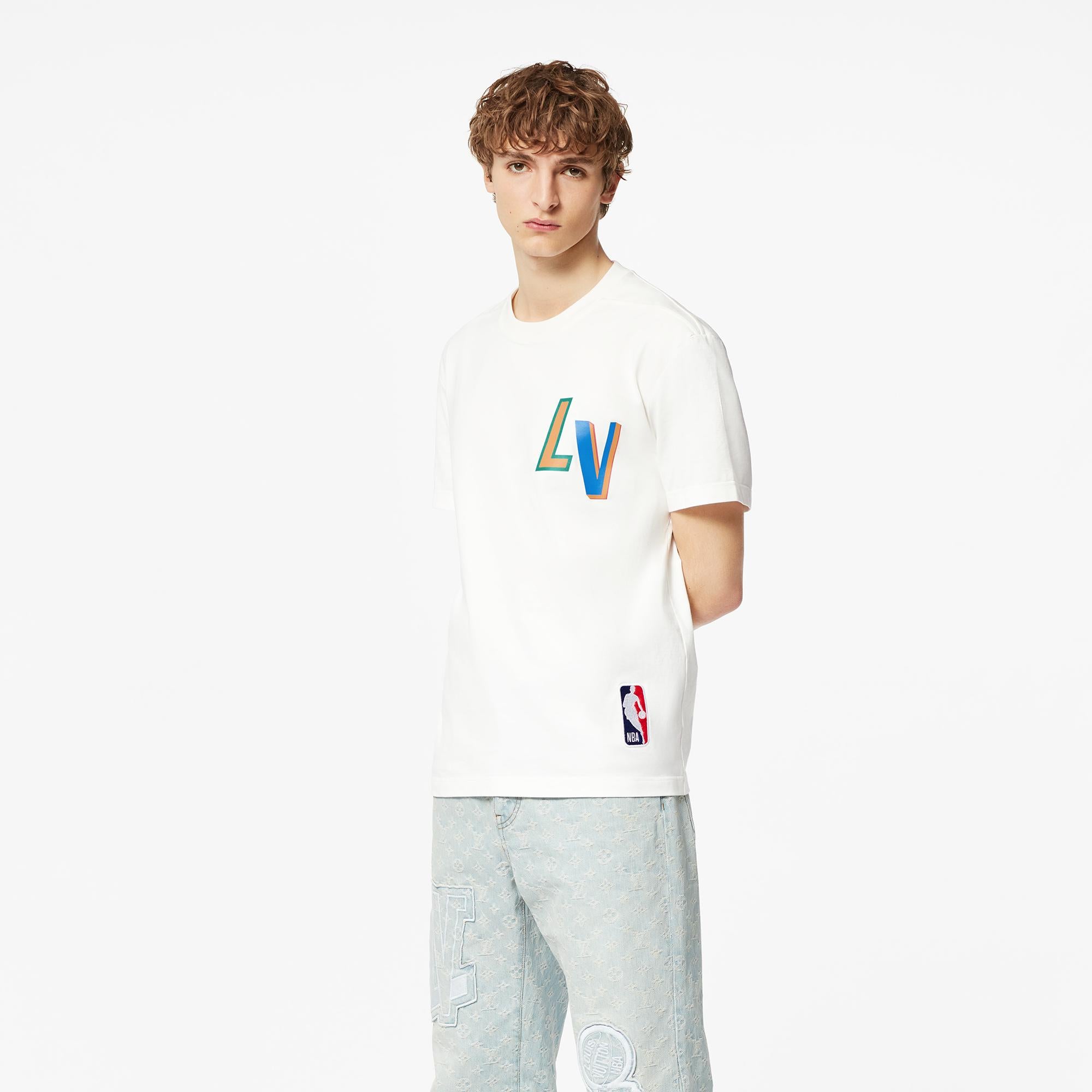 T-shirt Louis Vuitton X NBA White size M International in Cotton - 34320258