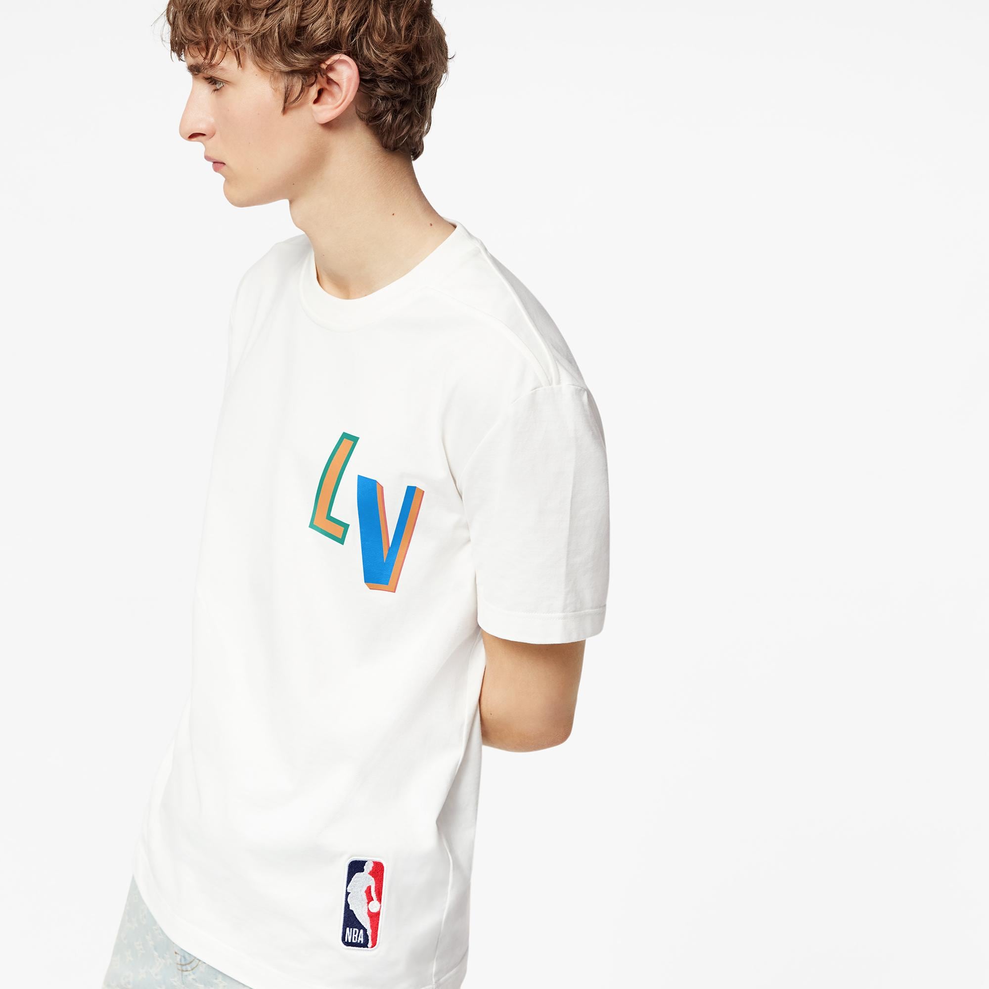 Louis Vuitton x NBA 2021 Graphic Print T-Shirt - White T-Shirts