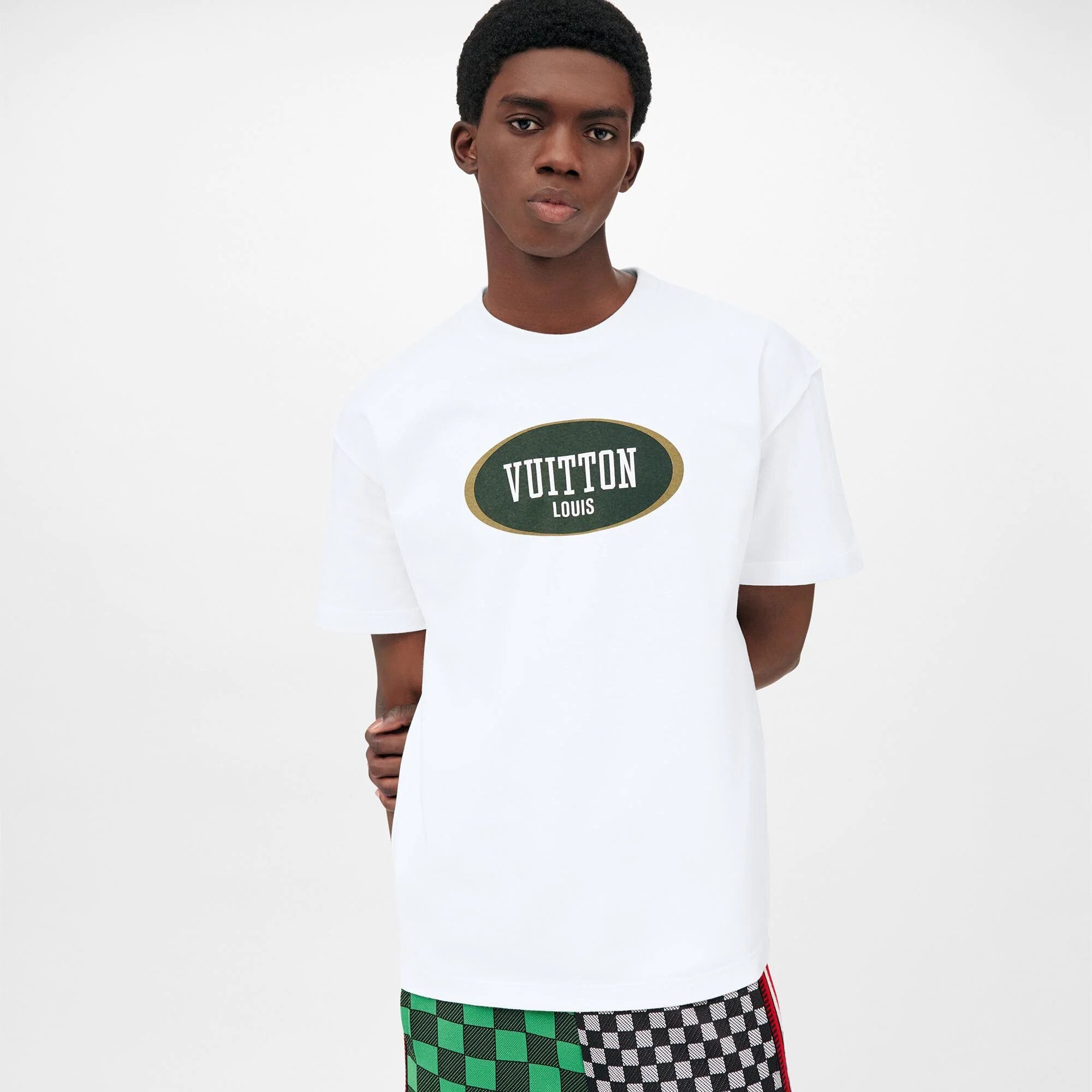 Louis Vuitton Black 'Vuitton Oval' T-Shirt