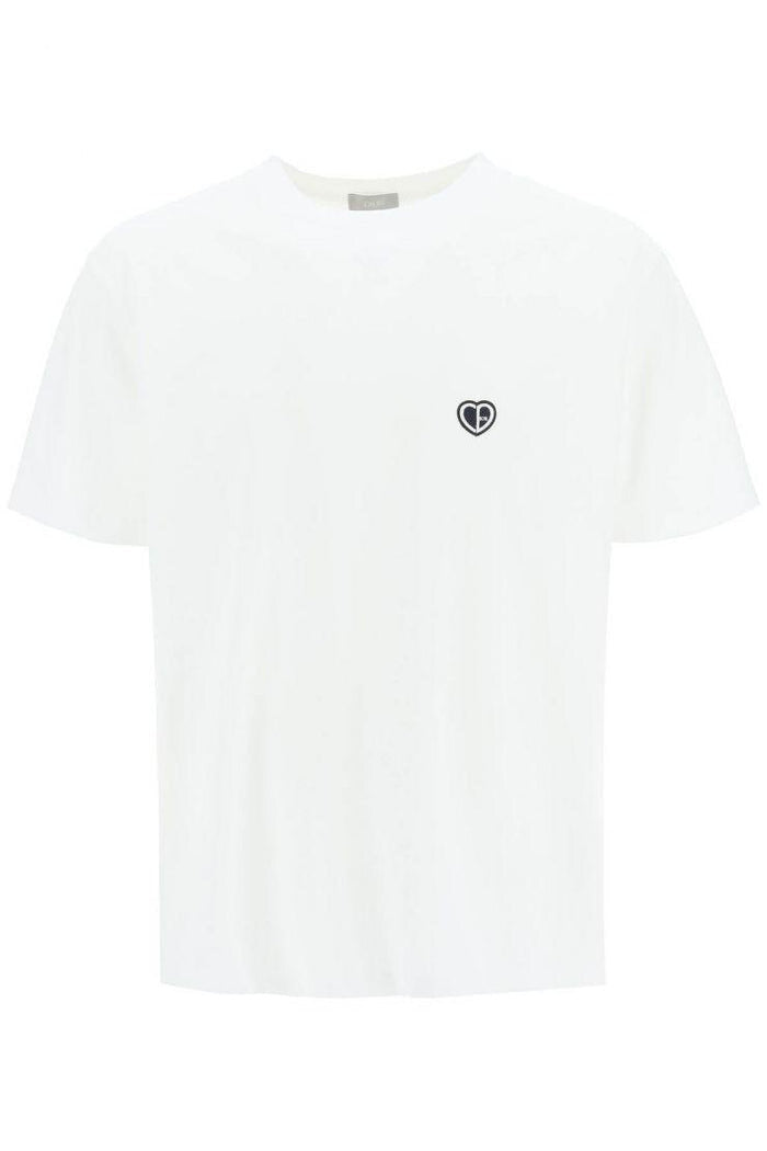 DIOR CD HEART PATCH WHITE T-SHIRT